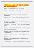 PSY 102 Exam 1 2026&sol;2027 UPDATED QUESTIONS&NewLine;WITH ANSWERS GRADED A&plus;