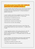 ATI Cardiovascular Exam 2026&sol;2027 COMPLETE&NewLine;QUESTIONS WITH ANSWERS GRADED A&plus;&NewLine;
