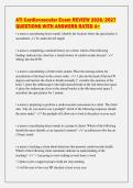 ATI Cardiovascular Exam REVIEW 2026&sol;2027&NewLine;QUESTIONS WITH ANSWERS RATED A&plus;&NewLine;