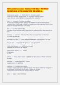 ATI Cardiovascular Exam 2026&sol;2027 NEWEST&NewLine;QUESTIONS WITH ANSWERS GRADED A&plus;