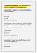 ATI Cardiovascular Exam 2026&sol;2027 UPDATED&NewLine;QUESTIONS WITH ANSWERS GRADED A&plus;