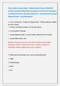 Telus Rater Exam&lpar;Latest&rpar; &vert;&vert; Most Recent Exam 2026&vert;2027 &NewLine;Actual Complete Real Exam Questions And Correct Answers &NewLine;&lpar;Verified Answers&rpar; Already Graded A&plus; &vert; Guaranteed Success&excl;&excl; &NewLine;Newest Exam &vert; Just Released&excl;&excl;