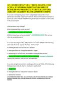 ATI COMPREHENSIVE EXIT FINAL 2026&sol;27 LATEST &NewLine;ACTUAL EXAM 180 QUESTIONS AND CORRECT &NewLine;DETAILED ANSWERS WITH &lpar;VERIFIED ANSWERS&rpar; &NewLine;&vert;ALREADY GRADED A&plus;BEST EXAM FOR NURSING 