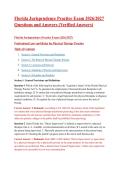 Florida Jurisprudence Practice Exam 2026&sol;2027 Questions and Answers &lpar;Verified Answers&rpar;