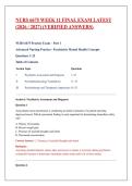 NURS 6675 Week 11 Final Exam Latest &lpar;2026 &sol; 2027&rpar; &lpar;Verified Answers&rpar;