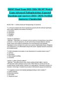 NR507 Final Exam 2025 &sol;2026 NR 507 Week 8 Exam Advanced Pathophysiology Expected Questions and Answers &lpar;2024 &sol; 2025&rpar; &lpar;Verified Answers&rpar;- Chamberlain&NewLine;&comma;