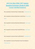 ACG CxA &lpar;New 2026 2027 Update&rpar; Questions & Answers -Grade A- 100- Correct &lpar;Verified Solutions&rpar;