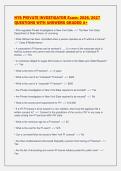 NYS PRIVATE INVESTIGATOR Exam&colon; 2026&sol;2027&NewLine;QUESTIONS WITH ANSWERS GRADED A&plus;&NewLine;