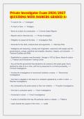 Private Investigator Exam 2026&sol;2027&NewLine;QUESTIONS WITH ANSWERS GRADED A&plus;