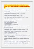 PSI Perinatal Mental Health Certification Exam&NewLine;&lpar;2026&sol;2027&rpar; QUESTIONS WITH ANSWERS GRADED&NewLine;A&plus;