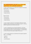 PN COMPREHENSIVE ONLINE Exam 2026&sol;2027&NewLine;QUESTIONS WITH ANSWERS GRADED A&plus;