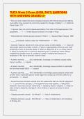 TLETA Week 2 Exam &lpar;2026&sol;2027&rpar; QUESTIONS&NewLine;WITH ANSWERS GRADED A&plus;