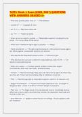 TLETA Week 1 Exam &lpar;2026&sol;2027&rpar; QUESTIONS&NewLine;WITH ANSWERS GRADED A&plus;