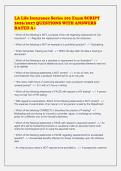LA Life Insurance Series 101 Exam SCRIPT&NewLine;2026&sol;2027 QUESTIONS WITH ANSWERS&NewLine;RATED A&plus;