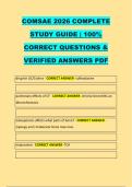COMSAE 2026 COMPLETE &NewLine;STUDY GUIDE &vert; 100&percnt; &NewLine;CORRECT QUESTIONS & &NewLine;VERIFIED ANSWERS PDF &NewLine;