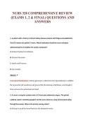 NURS 328 COMPREHENSIVE REVIEW&NewLine;&lpar;EXAMS 1&comma; 2 & FINAL&rpar; QUESTIONS AND&NewLine;ANSWERS