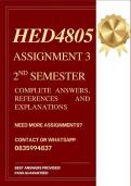 HED4805 ASSIGNMENT 3 2026 - COMPLETE ANSWERS