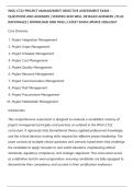 WGU C722 PROJECT MANAGEMENT OBJECTIVE ASSESSMENT EXAM &NewLine;QUESTIONS AND ANSWERS &vert; VERIFIED AND WELL DETAILED ANSWERS &vert; PLUS&NewLine;RATIONALES &vert; DOWNLOAD AND PASS &vert; LATEST EXAM UPDATE 2026&sol;2027