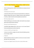 ACCT 3222 Module 10 Questions with Correct&NewLine;Answers