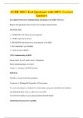 ACHE BOG Test Questions with 100&percnt; Correct&NewLine;Answers