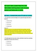 EDF 6437 FINAL EXAM PRACTICE TEST &NewLine;2025&sol;2026 &sol;100 Questions with Answers &NewLine;Bolded and Rationales in Italics