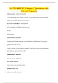 BATES HEENT Chapter 7 Questions with&NewLine;Correct Answers