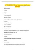 BATES HEENT Exam Questions with Correct&NewLine;Answers