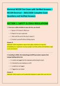 Electrical NCCER Test Exam with Verified Answers &ndash; &NewLine;NCCER Electrical &ndash; 2025&sol;2026 Complete Exam &NewLine;Questions and Verified Answers