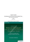 Complete Test Bank Psychotherapy for the Advanced Practice Psychiatric Nurse&colon; A How-To Guide for Evidence-Based Practice&comma; 4th Edition&period; By Kathleen Wheeler&period; &lpar;All Chapters&comma; Latest Edition&comma; 100&percnt; Verified Answers with Detailed Rationales&rpar;