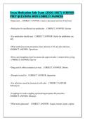 Texas Medication Aide Exam &lpar;2026&sol;2027&rpar; VERIFIED&NewLine;PREP QUESTIONS WITH CORRECT ANSWERS