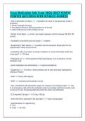 Texas Medication Aide Exam 2026&sol;2027 NEWEST&NewLine;VERIFIED QUESTIONS WITH DETAILED ANSWERS