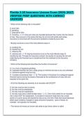 Florida 2-15 Insurance License Exam &lpar;2026&sol;2027&rpar;&NewLine;VERIFIED PREP QUESTIONS WITH CORRECT&NewLine;ANSWERS&NewLine;