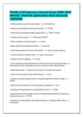 Florida 2-15 Insurance License Exam 2026&sol;2027&NewLine;NEWEST VERIFIED QUESTIONS WITH DETAILED&NewLine;ANSWERS