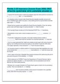 Florida 2-15 Insurance License Exam 2026&sol;2027&NewLine;UPDATED QUESTIONS WITH ANSWERS GRADED A&plus;