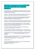 MN Dental Jurisprudence Exam 2026&sol;2027&NewLine;UPDATED QUESTIONS WITH ANSWERS&NewLine;GRADED A&plus;
