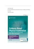 Test Bank for Evidence-Based Physical Examination Best Practices for Health & Well-Being Assessment 2nd Edition by Kate Gawlik &comma; Latest Edition 2025
