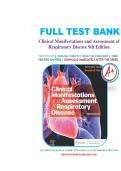Test Bank - Clinical Manifestations and Assessment of Respiratory Disease&comma; 9th Edition &lpar;Des Jardins&comma; 2024&rpar;&comma; Chapters 1-45 &vert; All Chapters Covered
