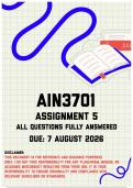 AIN3701 Assignment 5 MEMO &vert; Due 7 August 2026
