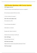 CSX Practice Questions with Correct Answers