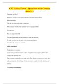 CSX Safety Exam 1 Questions with Correct&NewLine;Answers