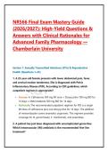 NR566 Final Exam Mastery Guide &lpar;2026&sol;2027&rpar;&colon; High-Yield Questions & Answers with Clinical Rationales for Advanced Family Pharmacology &mdash; Chamberlain University