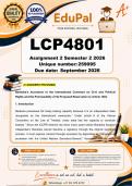 LCP4801 Assignment 2 &lpar;COMPLETE ANSWERS&rpar; Semester 2 2026 - DUE 4 September 2026