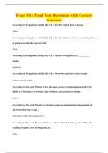 Evan 101&colon; Final Test Questions with Correct&NewLine;Answers