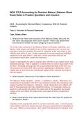 WGU C213 Accounting for Decision Makers &vert; Balance Sheet Exam Notes & Practice Questions and Answers
