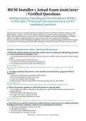 BICSI Installer 1 Actual Exam &ndash; Building Industry Consulting Service International &lpar;BICSI&rpar; &ndash; 2026&sol;2027 Academic Year &ndash; Verified Questions and Answers for Professional Telecommunications and ICT Installation Candidates