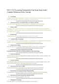 WGU C213 Accounting Fundamentals Final Exam Study Guide &vert; Complete Definitions & Key Concepts