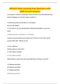 MCOLES State Licensing Prep Questions with&NewLine;100&percnt; Correct Answers