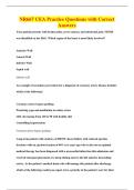 NR667 CEA Practice Questions with Correct&NewLine;Answers