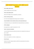 AEMT NREMT Questions with 100&percnt; Correct&NewLine;Answers