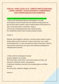 NURS 142 &ndash; EXAM 1 &lpar;CLASS 1 & 2&rpar; &ndash; COMPLETE PRACTICE BANK MCQs &NewLine;&vert; CORRECT ANSWERS &vert; DETAILED RATIONALES &vert;COMPREHENSIVE &NewLine;LATEST VERSION 2026&sol;2027 &lpar;PASS GUARANTEE&rpar;